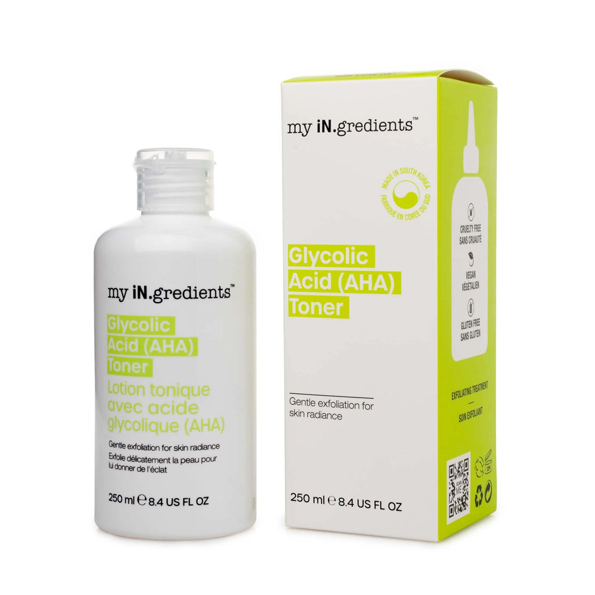 My iN.gredients Glycolic Acid (AHA) Toner 250ml
